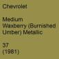 Preview: Chevrolet, Medium Waxberry (Burnished Umber) Metallic, 37 (1981).